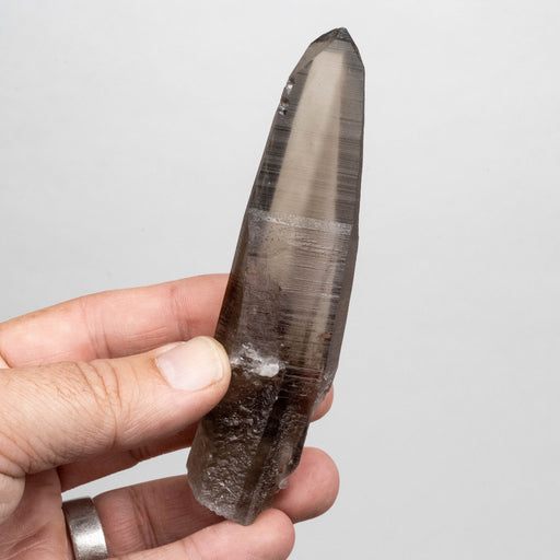 Smoky Lemurian Seed Quartz Crystal 88 g 119x30mm - InnerVision Crystals