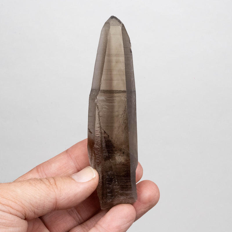 Smoky Lemurian Seed Quartz Crystal 88 g 119x30mm