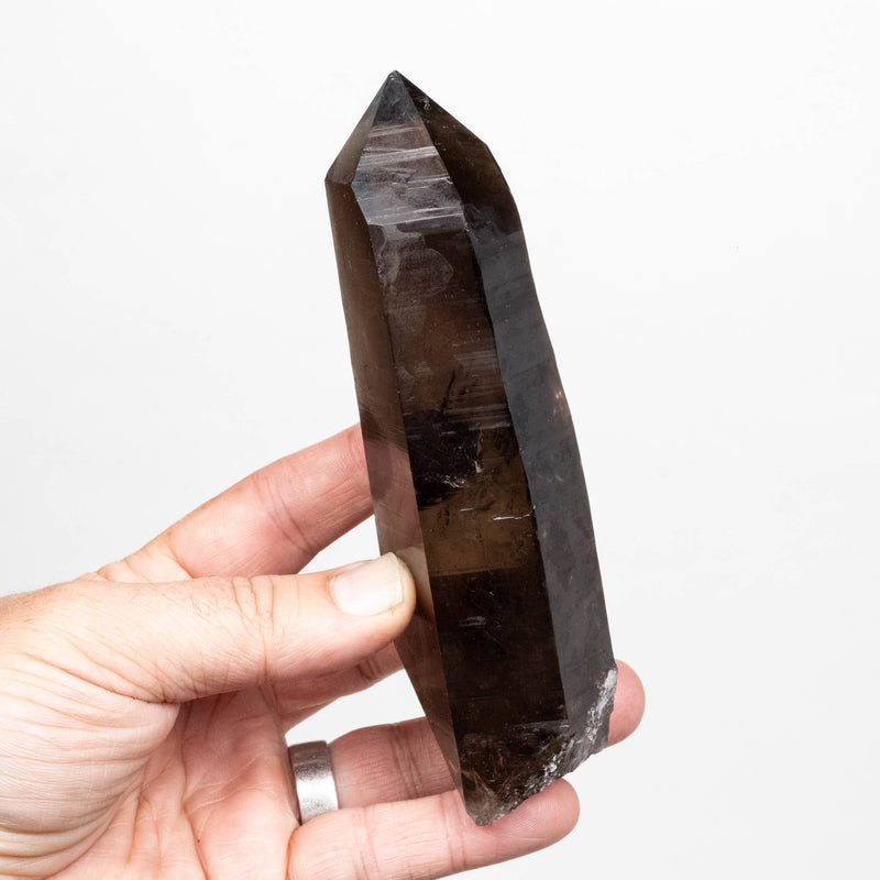 Smoky Lemurian Seed Quartz Crystal 364 g 145x47mm