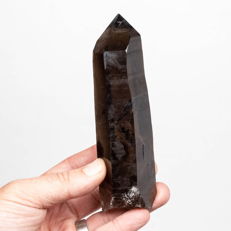 Smoky Lemurian Seed Quartz Crystal 364 g 145x47mm