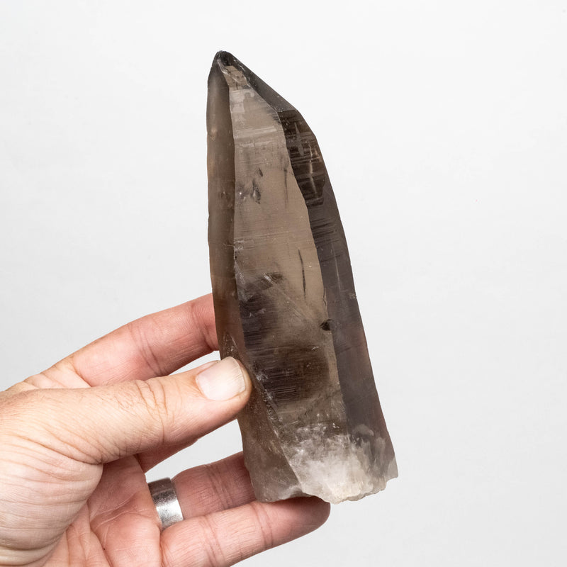 Smoky Lemurian Seed Quartz Crystal 354 g 146x46mm