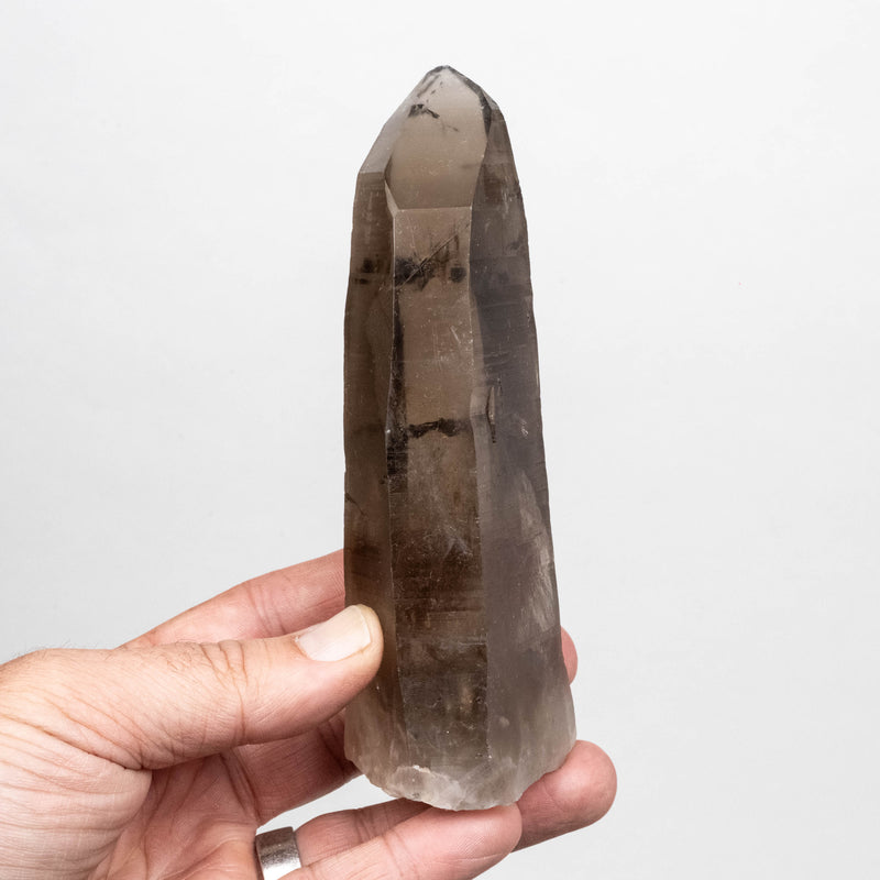 Smoky Lemurian Seed Quartz Crystal 354 g 146x46mm