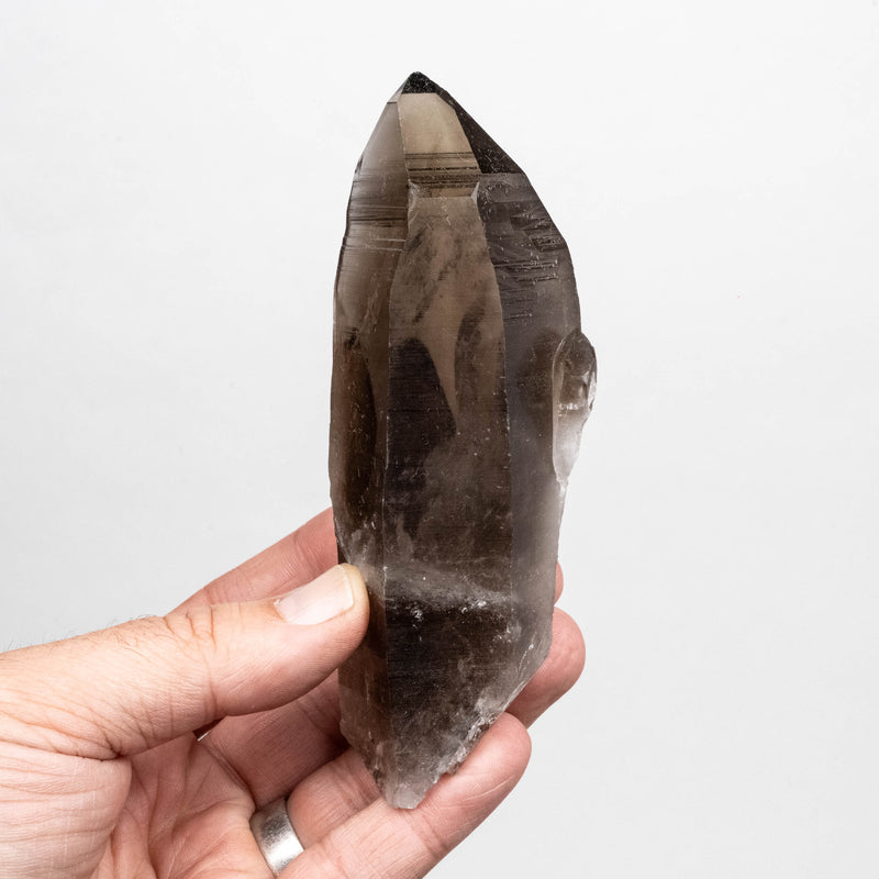 Smoky Lemurian Seed Quartz Crystal 287 g 131x54mm DT Self Healed