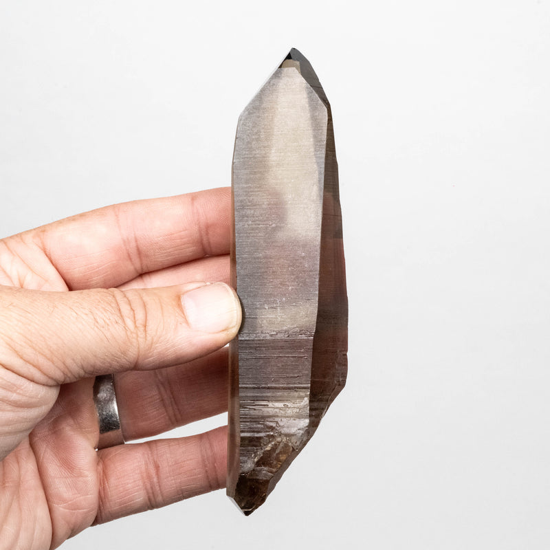 Smoky Lemurian Seed Quartz Crystal 131 g 130x32mm DT