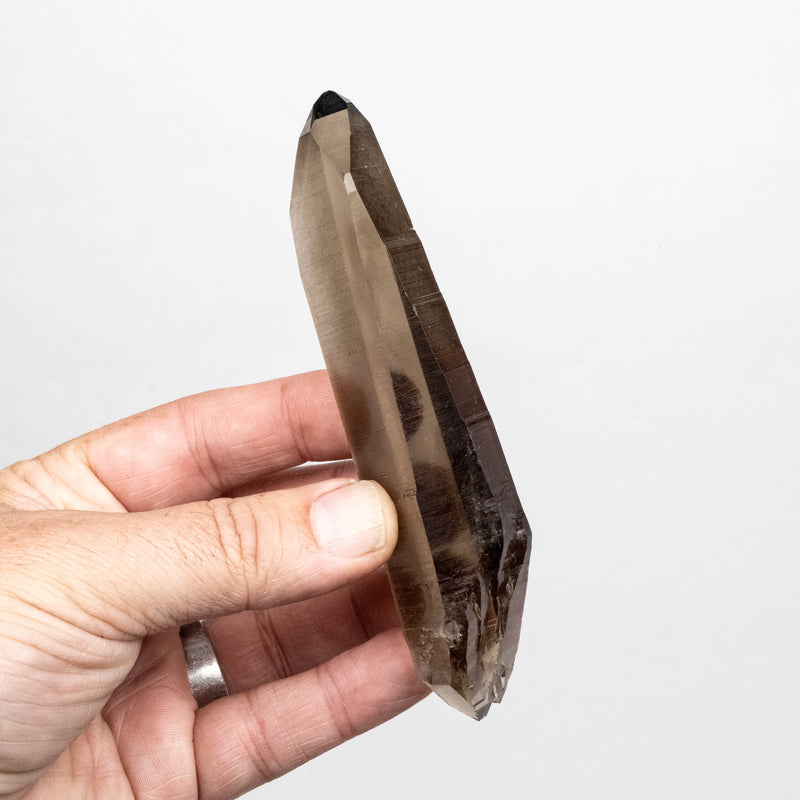 Smoky Lemurian Seed Quartz Crystal 131 g 130x32mm DT