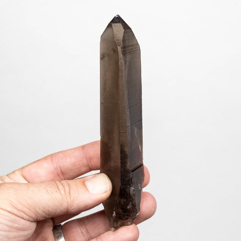 Smoky Lemurian Seed Quartz Crystal 140 g 138x31mm