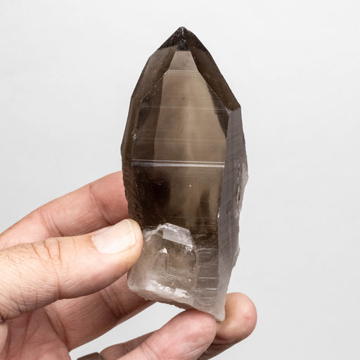 Smoky Lemurian Seed Quartz Crystal 213 g 107x52mm - InnerVision Crystals