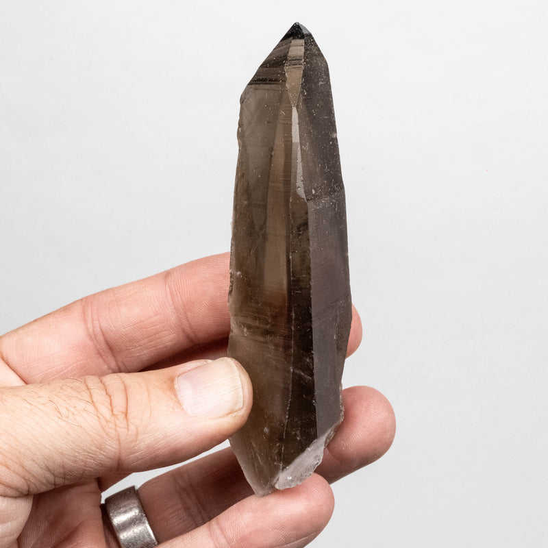 Smoky Lemurian Seed Quartz Crystal 104 g 101x33mm