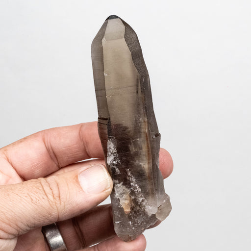 Smoky Lemurian Seed Quartz Crystal 98 g 114x29mm - InnerVision Crystals