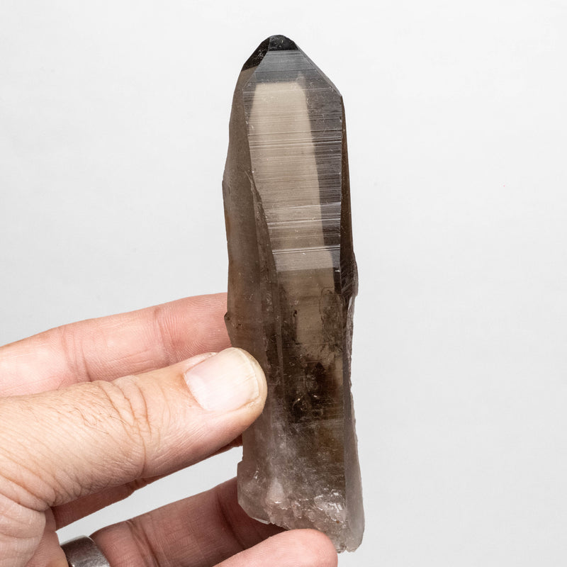 Smoky Lemurian Seed Quartz Crystal 98 g 114x29mm