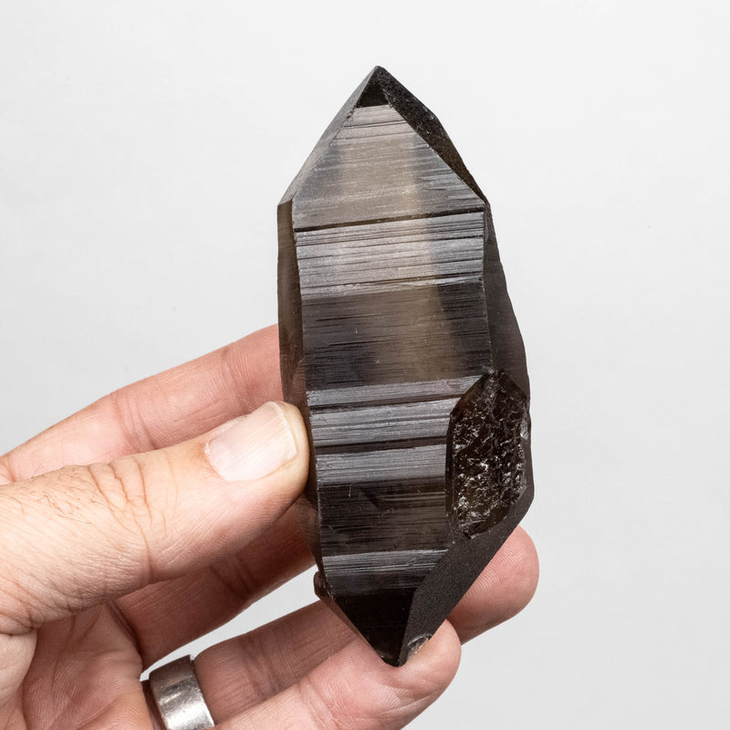 Smoky Lemurian Seed Quartz Crystal 167 g 98x42mm DT