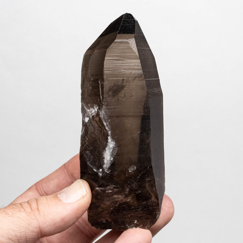 Smoky Lemurian Seed Quartz Crystal 275 g 115x47mm