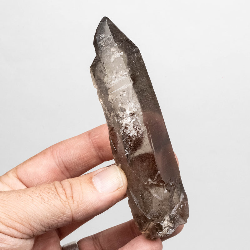 Smoky Lemurian Seed Quartz Crystal 129 g 114x30mm