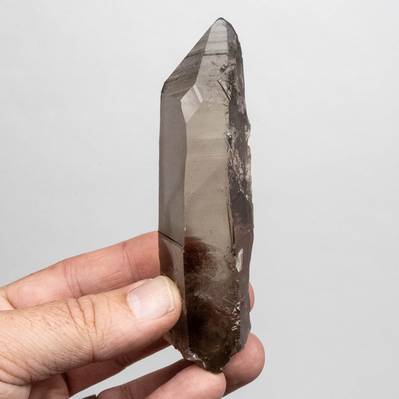 Smoky Lemurian Seed Quartz Crystal 129 g 114x30mm