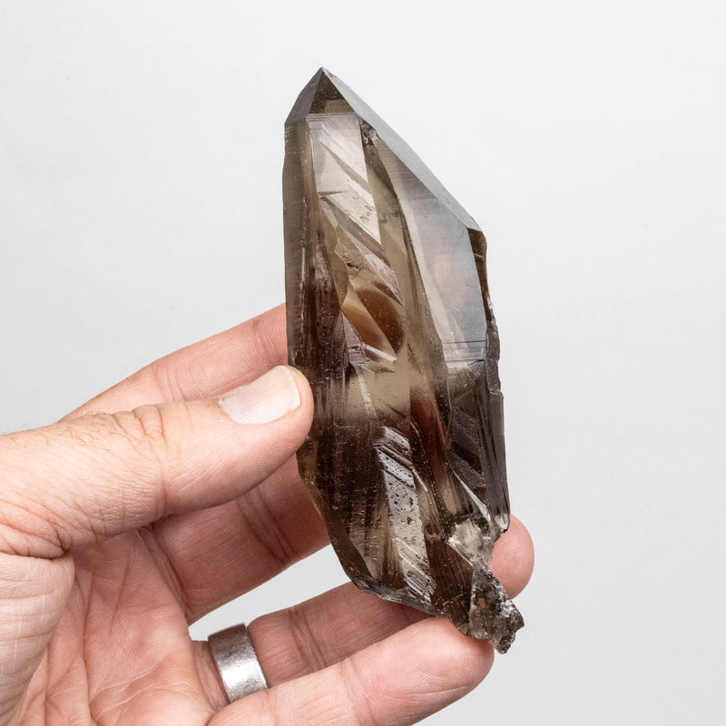 Smoky Lemurian Seed Quartz Crystal 150 g 114x38mm