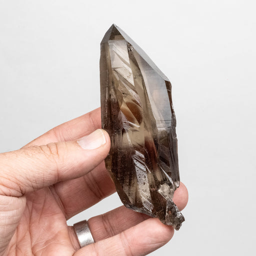 Smoky Lemurian Seed Quartz Crystal 150 g 114x38mm - InnerVision Crystals