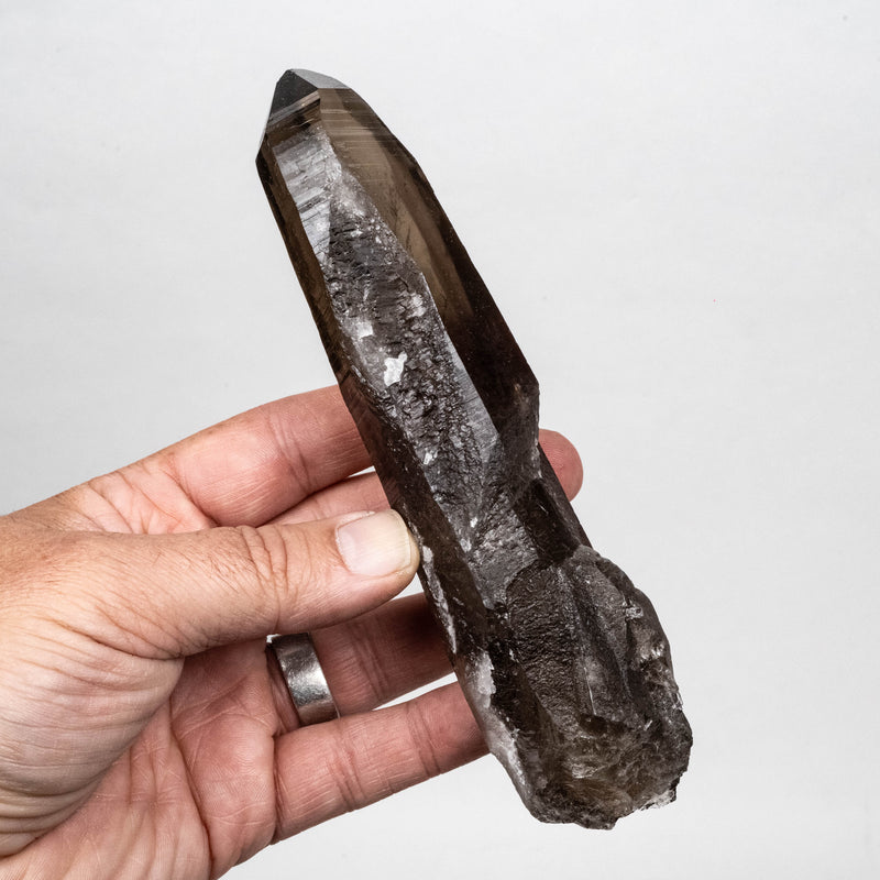 Smoky Lemurian Seed Quartz Crystal 338 g 168x42mm
