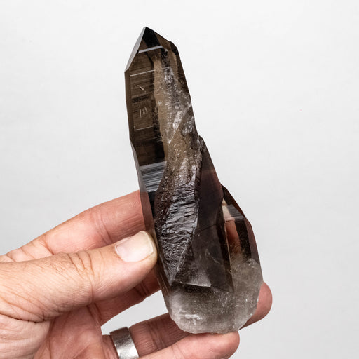 Smoky Lemurian Seed Quartz Crystal 180 g 126x43mm - InnerVision Crystals