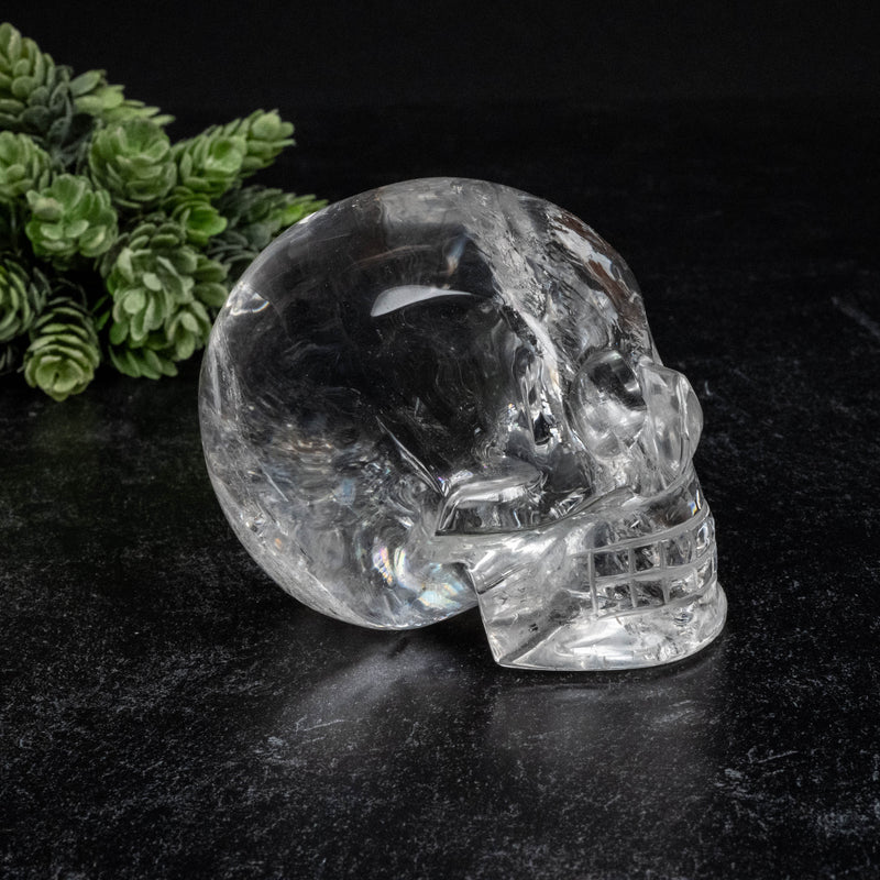 Lemurian Quartz Crystal Skull 604 g 84x73mm