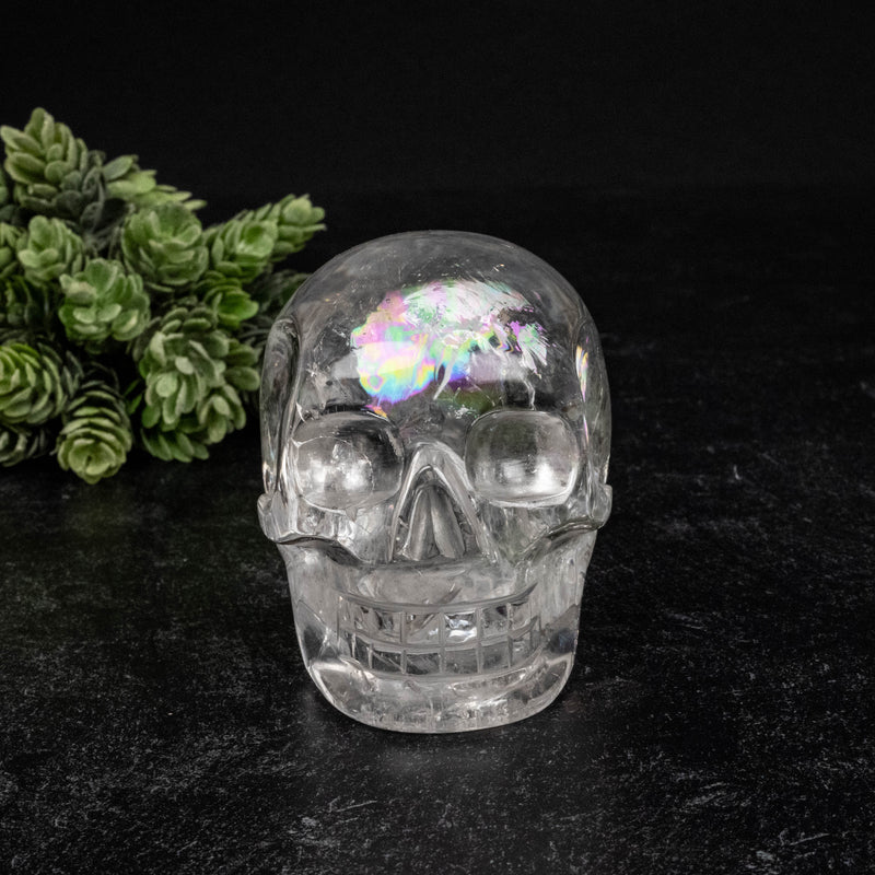 Lemurian Quartz Crystal Skull 604 g 84x73mm