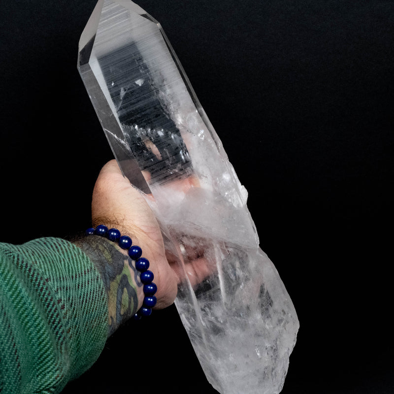 Lemurian Seed Quartz Crystal 2670 g 14.25x3.7in Phantom