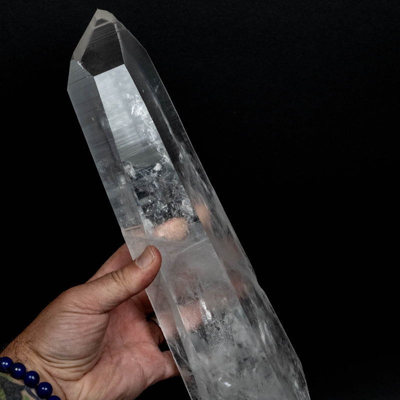 Lemurian Seed Quartz Crystal 2670 g 14.25x3.7in Phantom