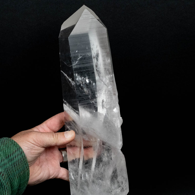 Lemurian Seed Quartz Crystal 2670 g 14.25x3.7in Phantom