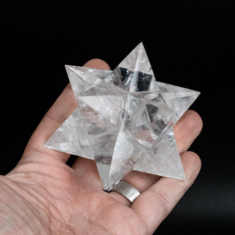 Lemurian Seed Crystal Merkaba Carving 388 g 95mm