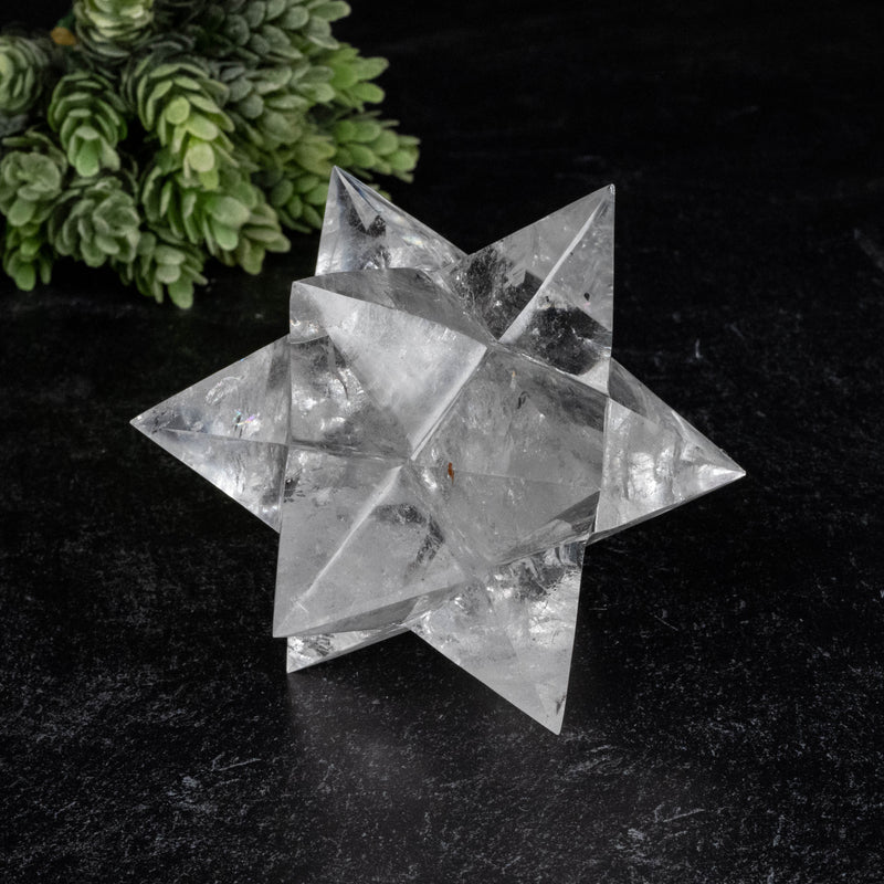 Lemurian Seed Crystal Merkaba Carving 388 g 95mm