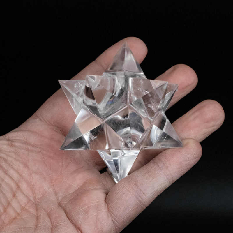 Lemurian Seed Crystal Merkaba Carving 186 g 78mm
