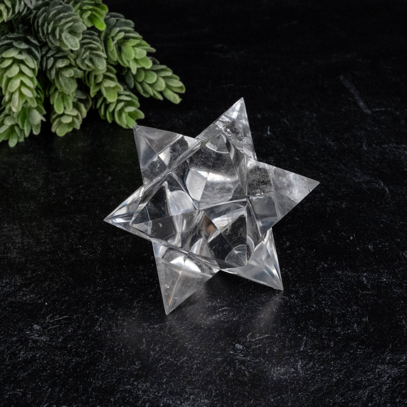 Lemurian Seed Crystal Merkaba Carving 186 g 78mm