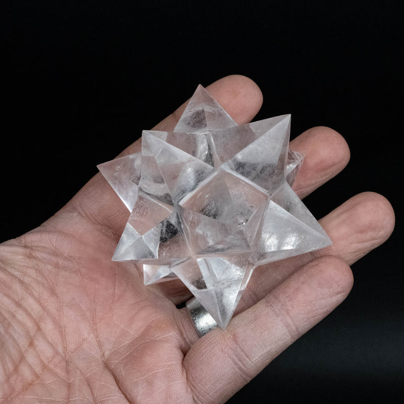 Lemurian Seed Crystal Merkaba Carving 212 g 79mm