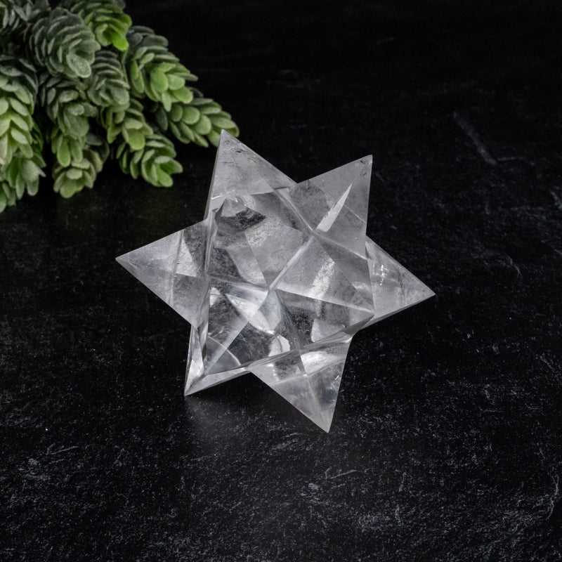 Lemurian Seed Crystal Merkaba Carving 212 g 79mm