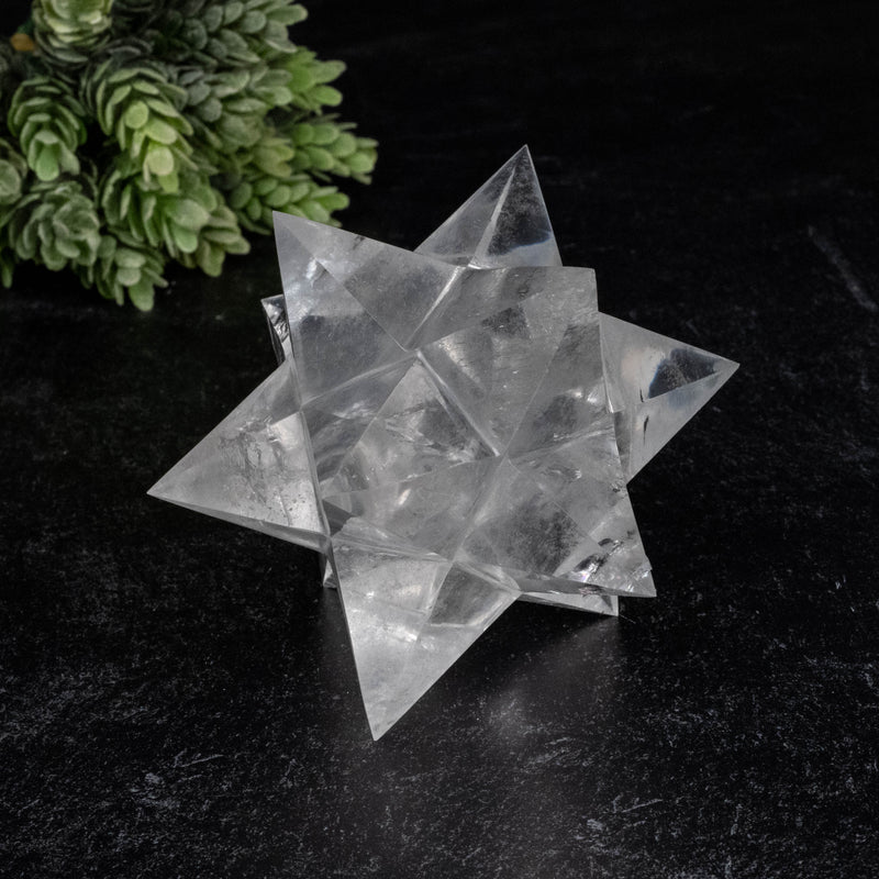 Lemurian Seed Crystal Merkaba Carving 370 g 96mm