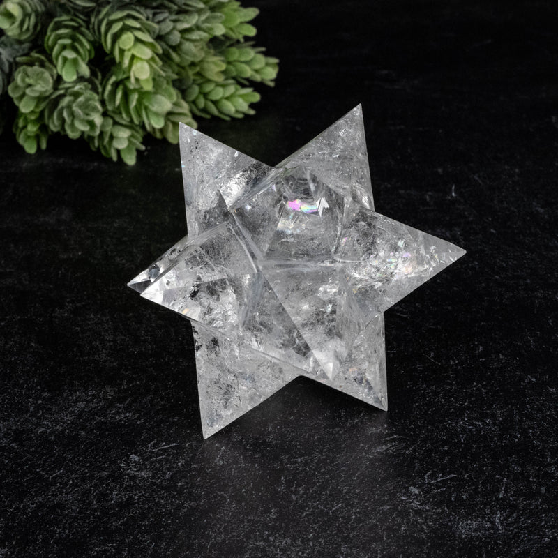 Lemurian Seed Crystal Merkaba Carving 276 g 89mm