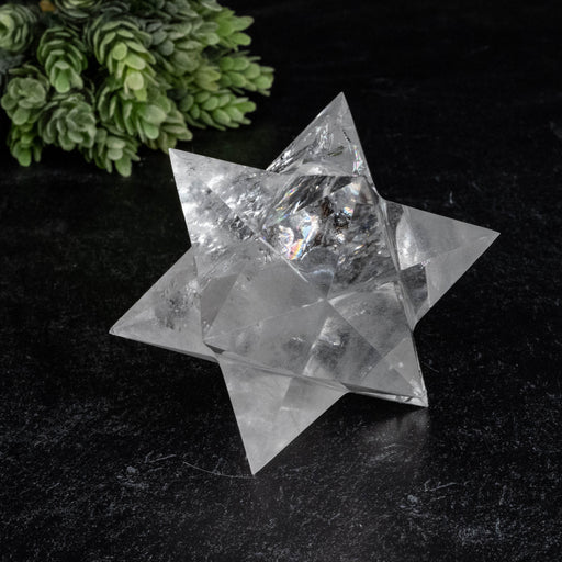 Lemurian Seed Crystal Merkaba Carving 360 g96mm - InnerVision Crystals