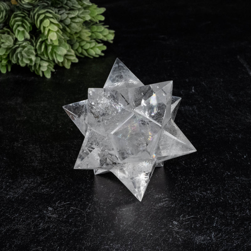Lemurian Seed Crystal Merkaba Carving 224 g 34mm
