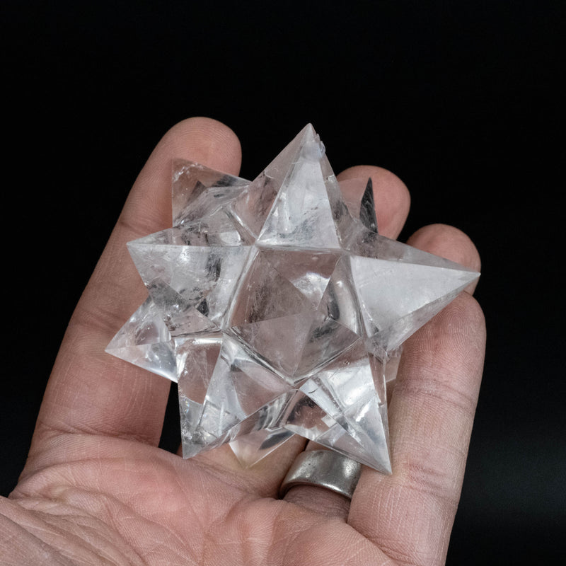 Lemurian Seed Crystal Merkaba Carving 188 g 72mm
