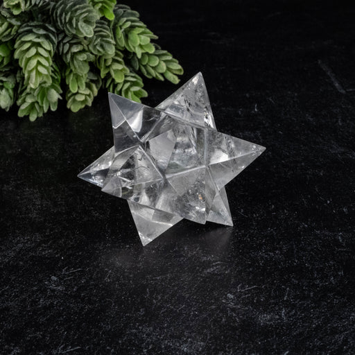 Lemurian Seed Crystal Merkaba Carving 188 g 72mm - InnerVision Crystals