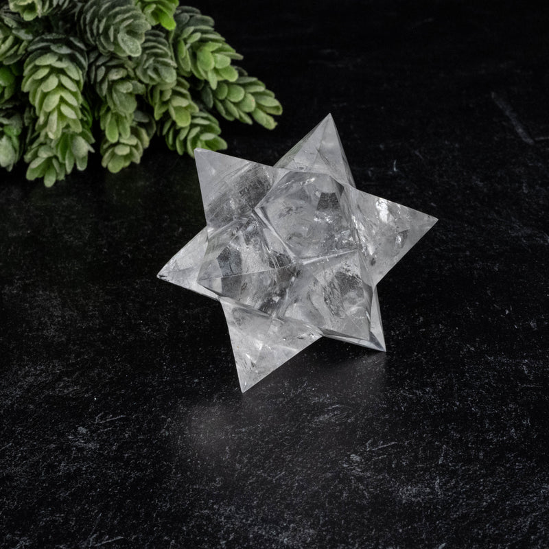 Lemurian Seed Crystal Merkaba Carving 182 g 74mm