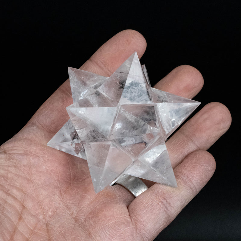 Lemurian Seed Crystal Merkaba Carving 194 g 77mm