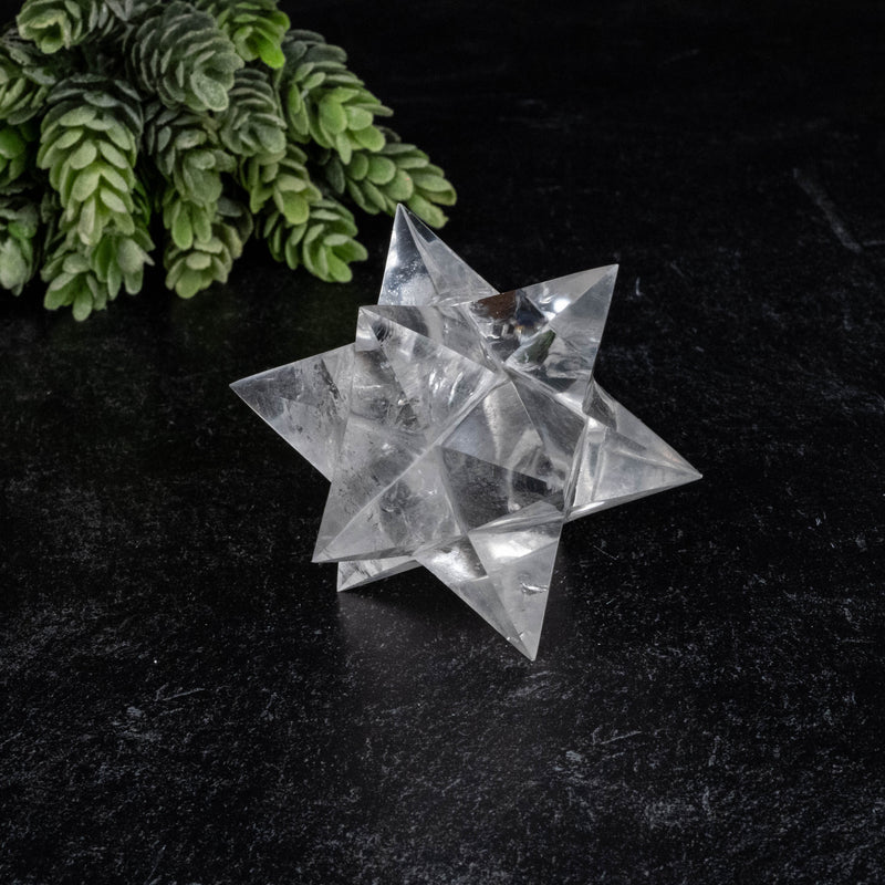 Lemurian Seed Crystal Merkaba Carving 172 g 75mm