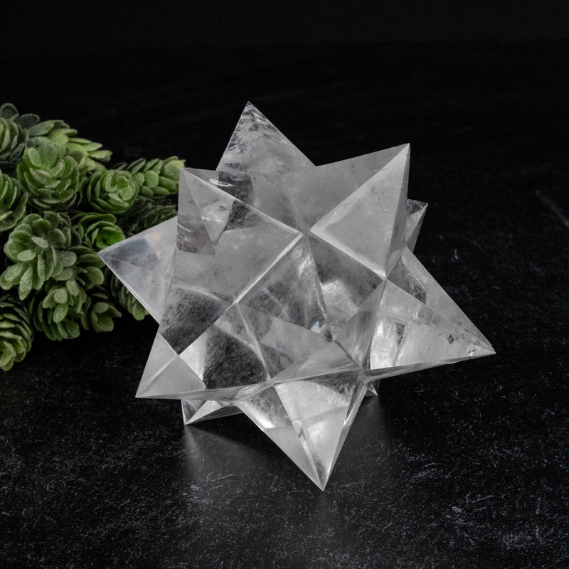 Lemurian Seed Crystal Merkaba Carving 548 g 110mm