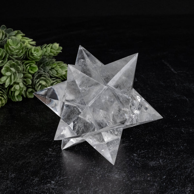 Lemurian Seed Crystal Merkaba Carving 392 g 102mm