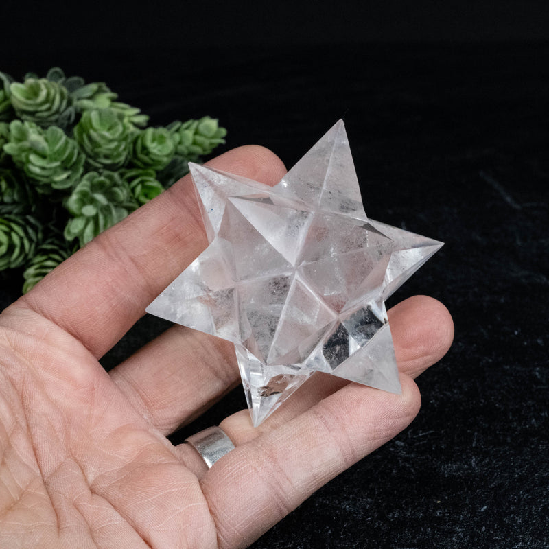 Lemurian Seed Crystal Merkaba Carving 168 g 76mm