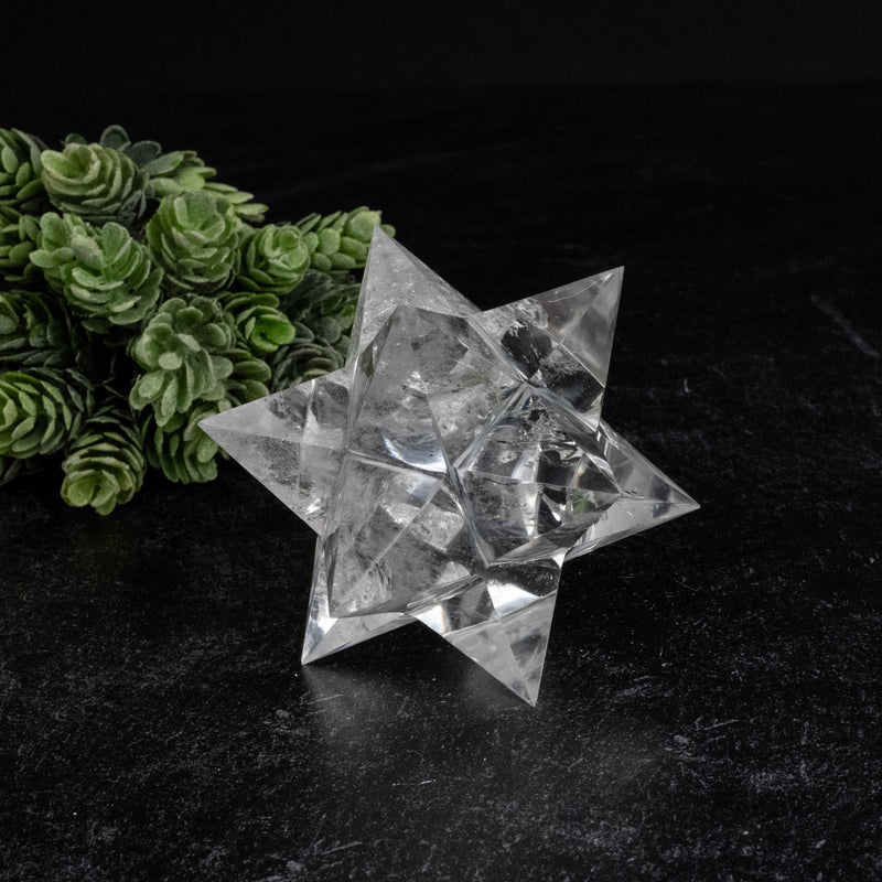 Lemurian Seed Crystal Merkaba Carving 292 g 90mm