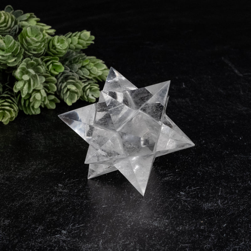Lemurian Seed Crystal Merkaba Carving 174 g 76mm