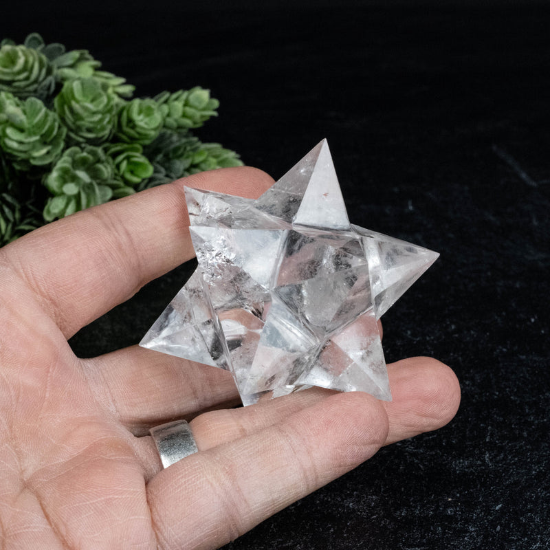 Lemurian Seed Crystal Merkaba Carving 18 g 70mm