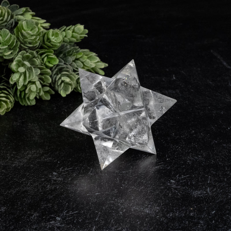 Lemurian Seed Crystal Merkaba Carving 18 g 70mm