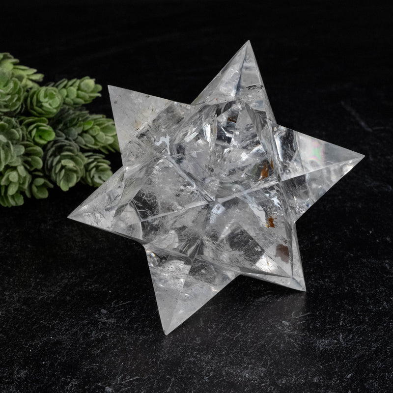 Lemurian Seed Crystal Merkaba Carving 570 g 108mm
